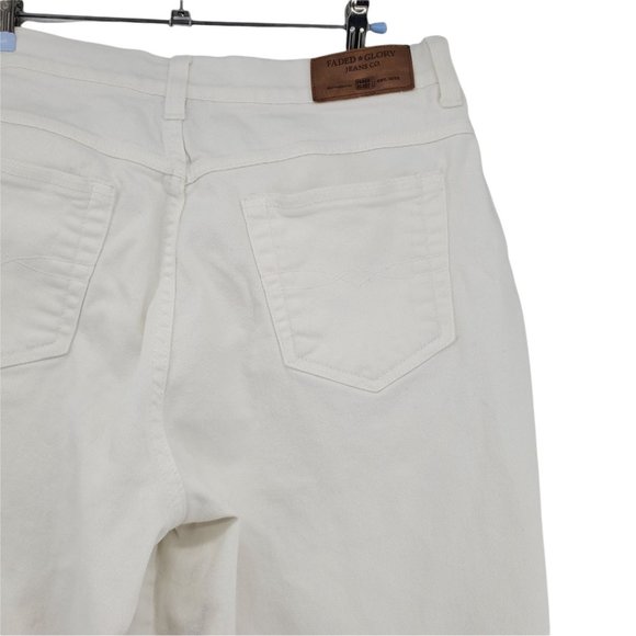 FADED GLORY Jeans Women's 5-Pocket Straight Leg Relaxed Fit White Size 10 Petite - Picture 10 of 11